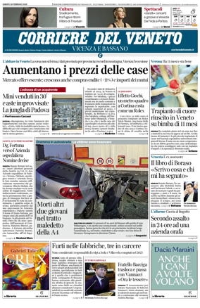 Cover of Corriere del Veneto (Vicenza e Bassano)