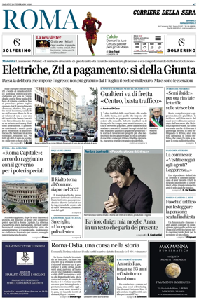 Cover of Corriere della Sera (Roma)