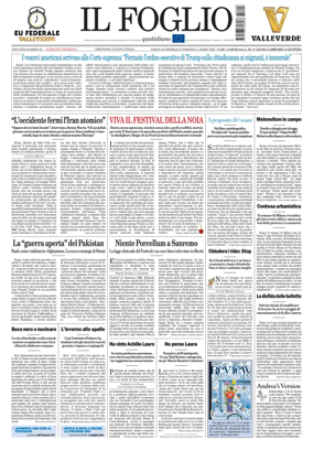 Cover of Il Foglio Quotidiano