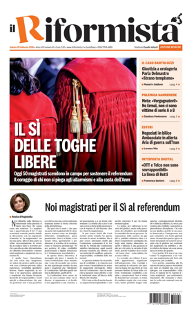 Cover of Il Riformista (Italy)
