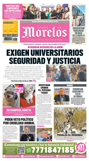 Cover of Diario de Morelos