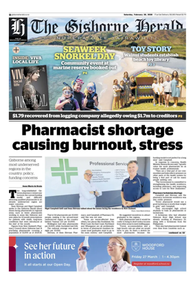 Cover of The Gisborne Herald (Saturday edition)