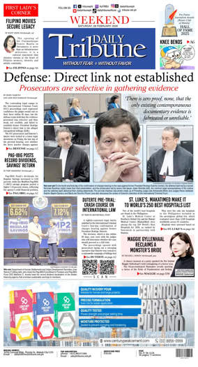 Cover of Daily Tribune (Philippines)