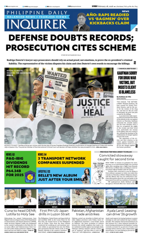 Cover of Philippine Daily Inquirer
