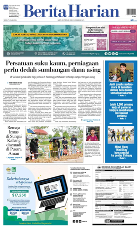 Cover of Berita Harian