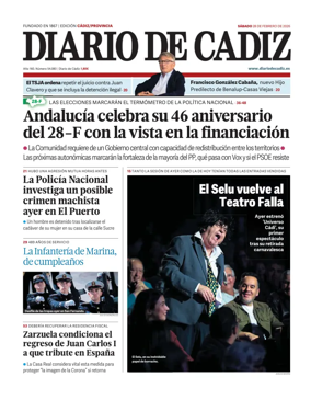 Cover of Diario de Cadiz