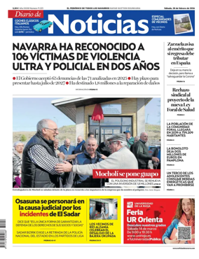 Cover of Diario de Noticias (Spain)