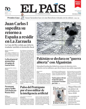 Cover of EL PAIS primera edicion