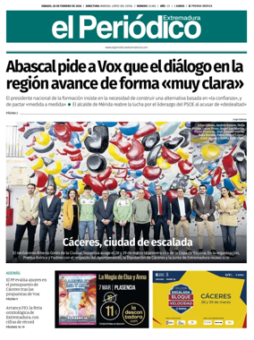 Cover of El Periodico Extremadura