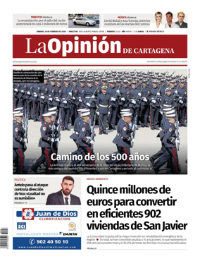Cover of La Opinion de Murcia (Cartagena)