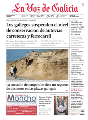 Cover of La Voz de Galicia (Arousa)