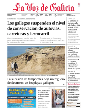 Cover of La Voz de Galicia (Barbanza)