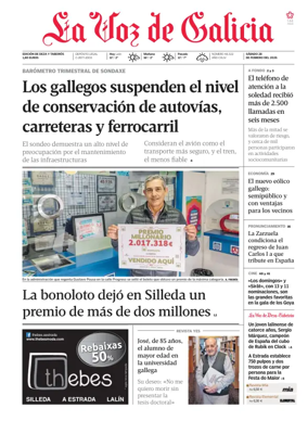 Cover of La Voz de Galicia (Deza)