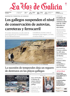 Cover of La Voz de Galicia (Ferrol)