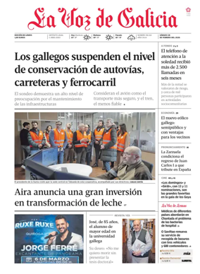 Cover of La Voz de Galicia (Monforte)