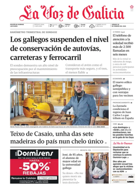Cover of La Voz de Galicia (Ourense)