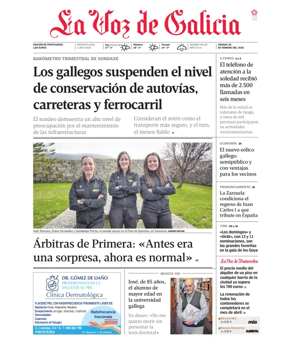 Cover of La Voz de Galicia (Pontevedra)