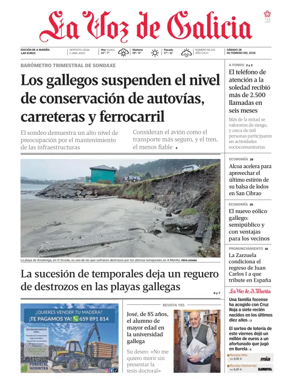 Cover of La Voz de Galicia (Viveiro)