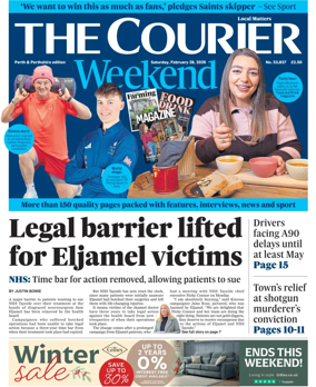Cover of The Courier & Advertiser (Perth and Perthshire Edition)