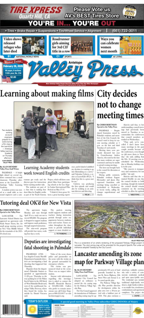 Cover of Antelope Valley Press