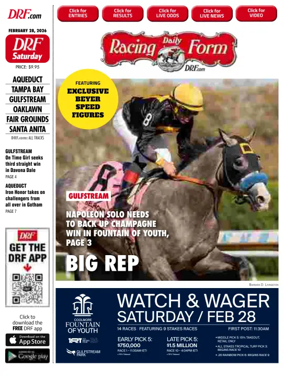 Cover of Daily Racing Form National Digital Edition