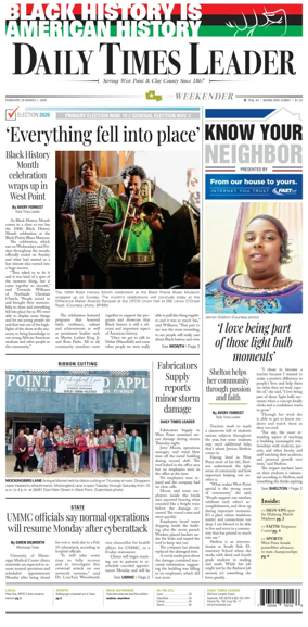 Cover of Daily Times Leader