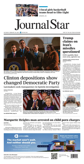 Cover of Journal Star (Peoria)