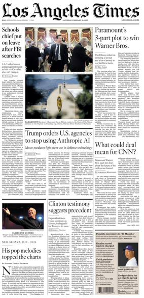 Cover of Los Angeles Times