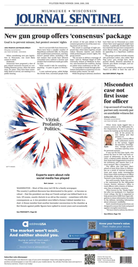 Cover of Milwaukee Journal Sentinel