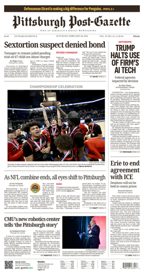 Cover of Pittsburgh Post-Gazette