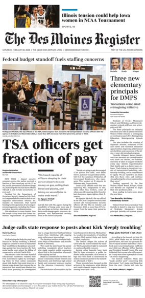 Cover of The Des Moines Register