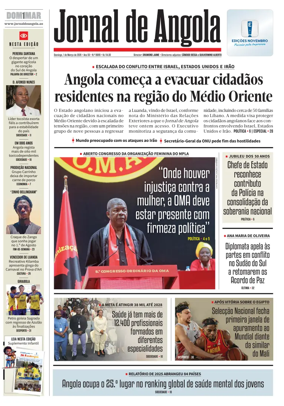 Cover of Jornal de Angola