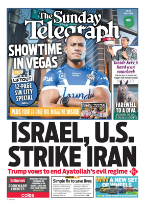 Cover of The Daily Telegraph (Sydney)