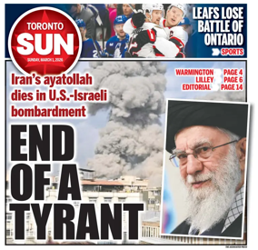 Cover of Toronto Sun