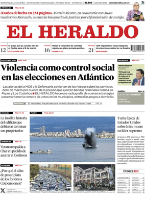 Cover of El Heraldo (Colombia)