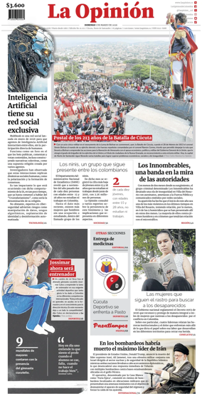 Cover of La Opinion