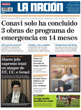 Cover of La Nacion (Costa Rica)