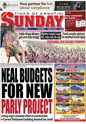 Cover of Times of Eswatini Sunday