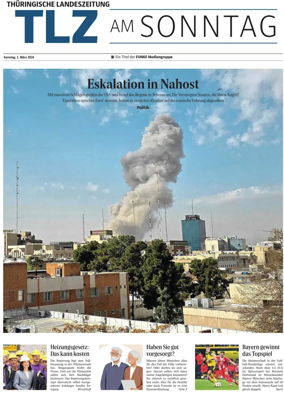 Cover of Thuringische Landeszeitung (Erfurt)