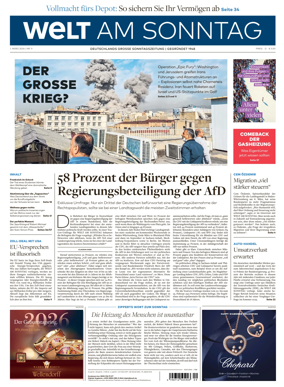 Cover of Welt am Sonntag