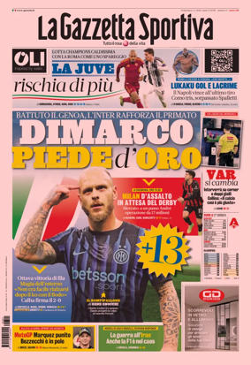 Cover of La Gazzetta dello Sport - Napoli