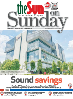 Cover of The Sun (Malaysia)
