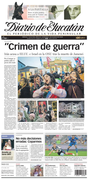 Cover of Diario de Yucatan