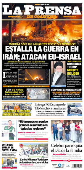 Cover of La Prensa de Coahuila