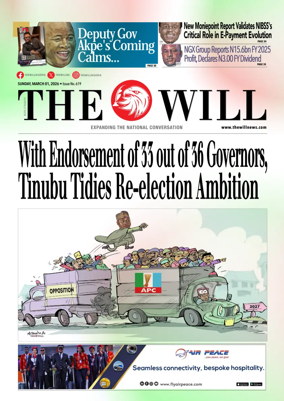 Cover of THEWILL NEWSPAPER