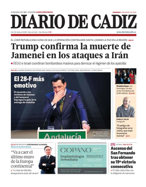 Cover of Diario de Cadiz