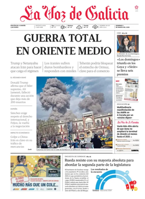 Cover of La Voz de Galicia (A Coruna)