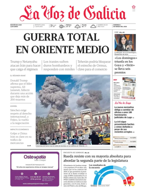 Cover of La Voz de Galicia (Lugo)