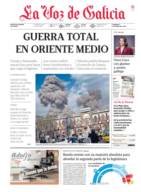 Cover of La Voz de Galicia (Ourense)