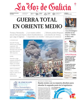 Cover of La Voz de Galicia (Pontevedra)